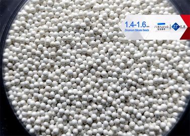 densità in serie delle perle del silicato di zirconio di bianco 65 di dimensione di 1.4-1.6mm 4 g/cm3 per pittura/mani