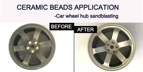 perle ceramiche di 180um B100 per il hub di ruota dell'automobile che sabbia trattamento di superficie