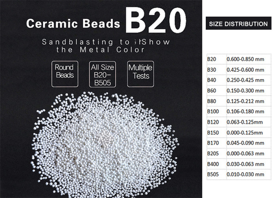 Silicato di zirconio ceramico di media delle perle B20 per rifinitura di superficie delle perle di vetro