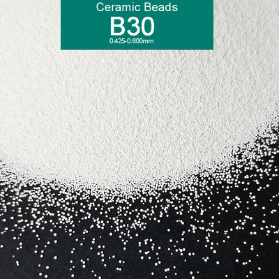 Mezzo di sabbiatura abrasivo ceramico B30 da 0,600 mm per la pulizia di stampi di bottiglie di vetro