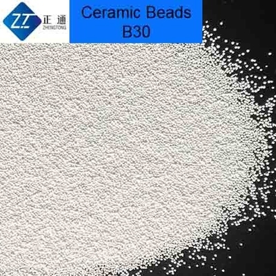 Materiale di brillamento 62% ZrO2 B30 della perla bassa di ripartizione per pulizia della superficie di metallo