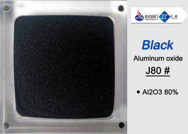Media di brillamento Al2O3 80% J16# minimo - J240# dell'ossido di alluminio del nero di elevata purezza