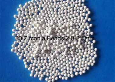 80 media della macinazione di biossido di zirconio delle perle di biossido di zirconio 2,0 - 2,5 millimetri per le pitture e gli inchiostri stridenti dell'alto grado