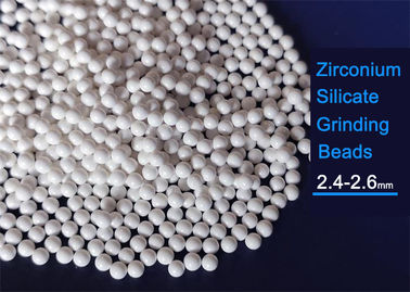 Colore di bianco di forza d'impatto del cablaggio 1.1KN della palla 900HV del silicato di zirconio di ZrO2 65%