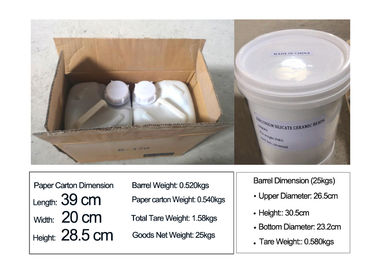 Dimensioni sabbiante di superficie di B60 0,150 - 0,300 della lega di alluminio millimetro di brillamento ceramico della perla