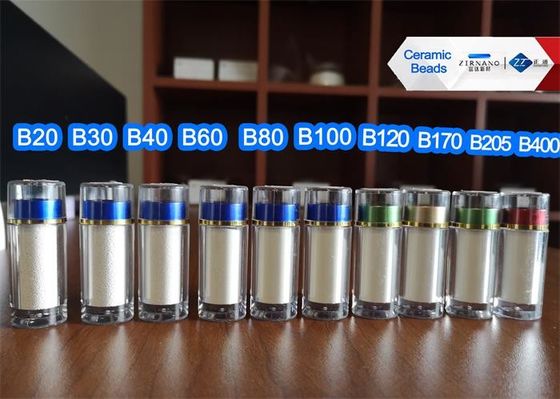 Spherical Shape Ceramic Blasting Beads 2.3 G/Cm3 Bulk Density For 3C Products deburring