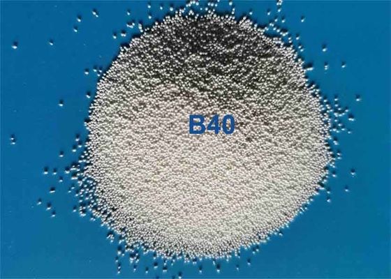 Iron Free Zirconia Beads Abrasive Media Blasting B40 250 - 425 μM For Metal Surface Finish