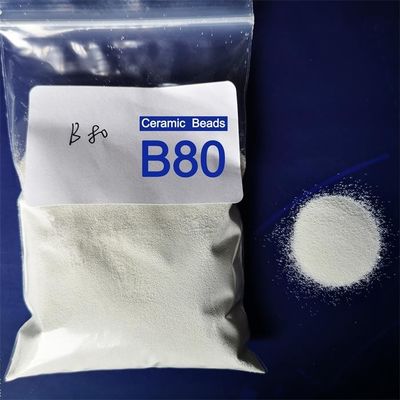 B80 Ceramic Beads Blasting Media Size 0.180-0.25 Mm Stainless Steel Surface Finish