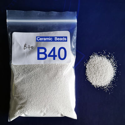 B40 0.425mm Ceramic Blasting Media Size For Metal Pipes Blast Cleaning